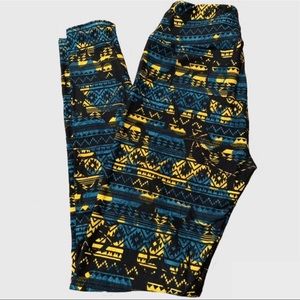 ❗️🆕Lularoe Leggings Blue/Yellow